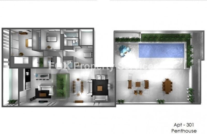 4 Bedroom Penthouse for Sale in Nicosia, Aglantzia