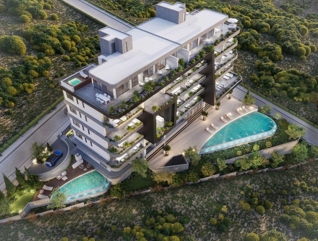 2-bedrooms apartments in Limassol, Cyprus.