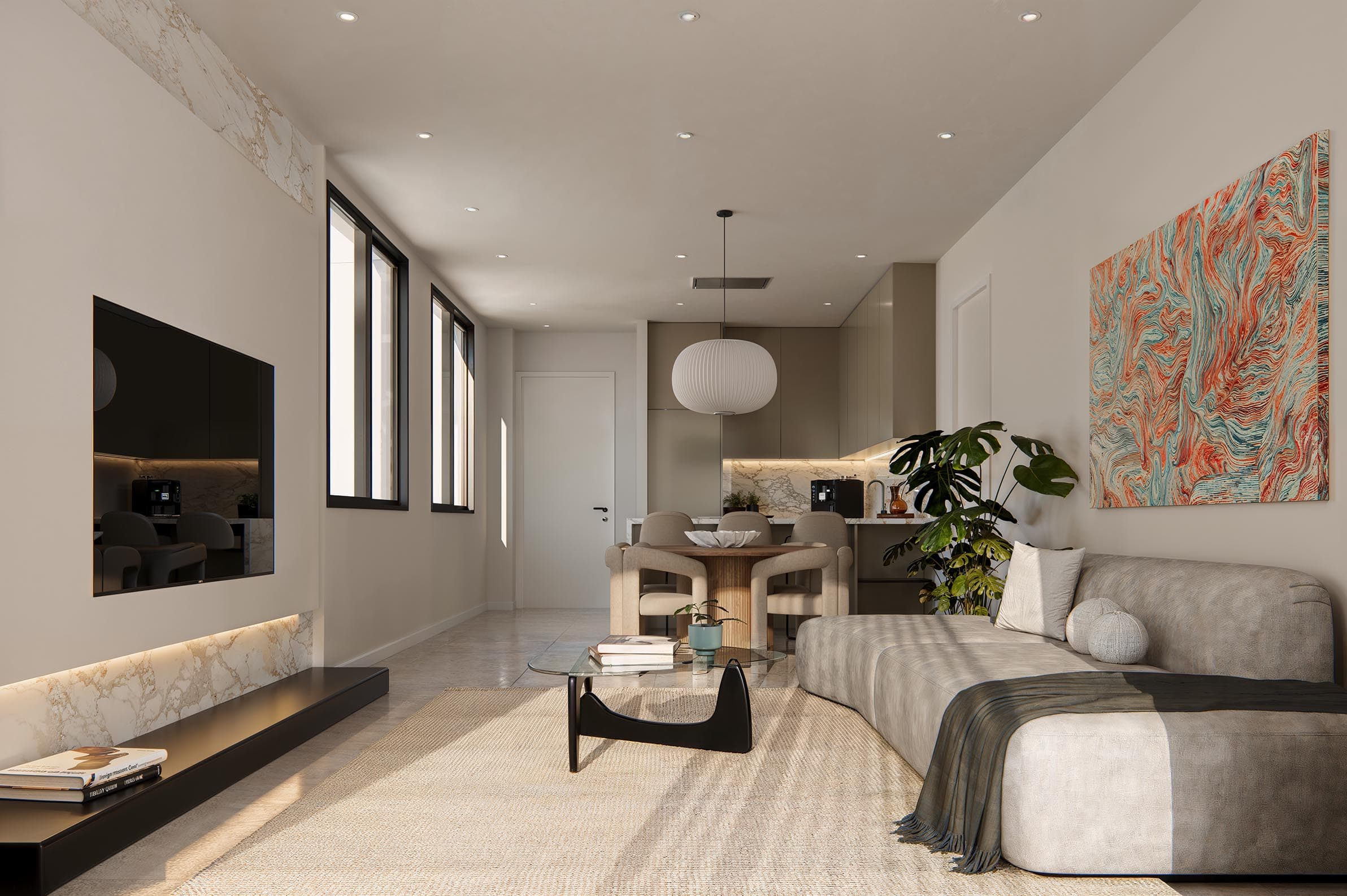 2-bedrooms apartments in Limassol, Cyprus.