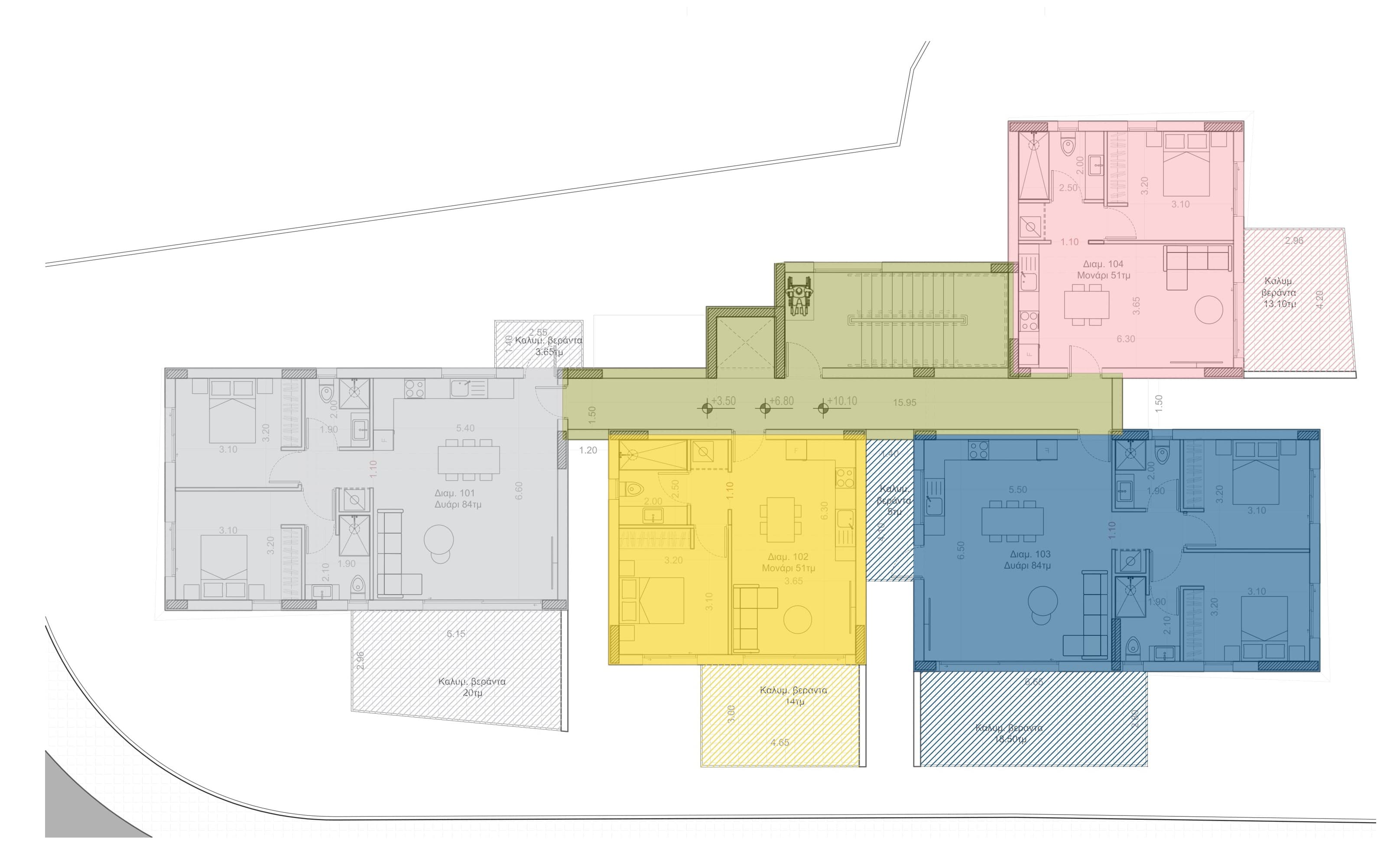 2-bedrooms apartments in Nicosia, Cyprus.