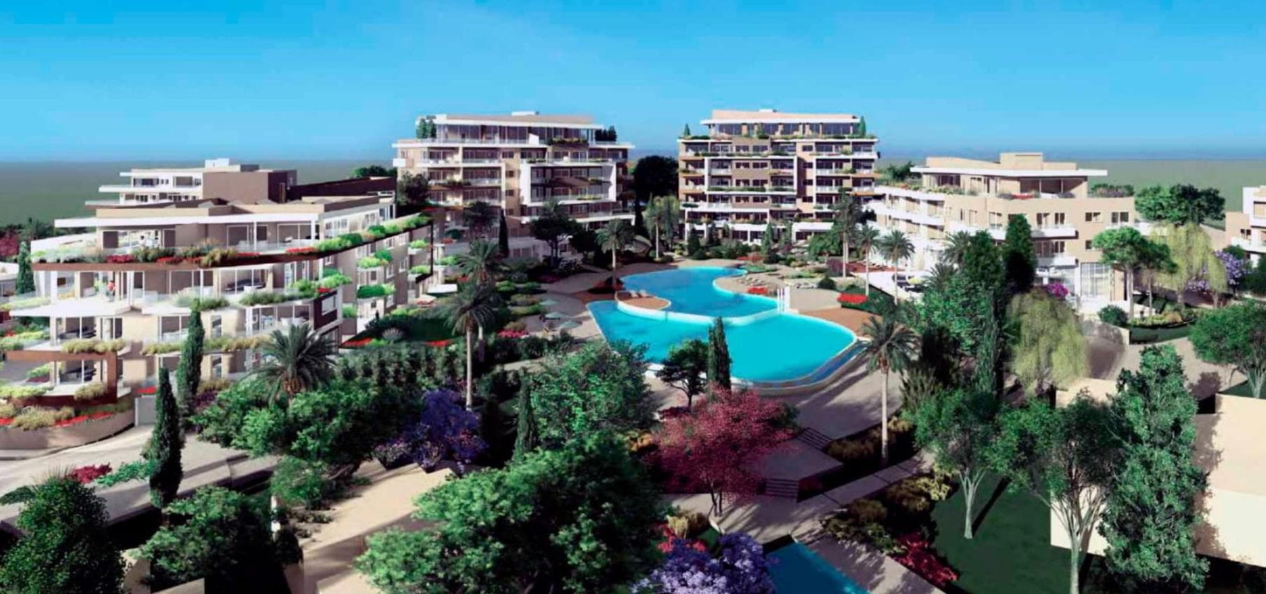 2-bedrooms apartments in Paphos, Cyprus.