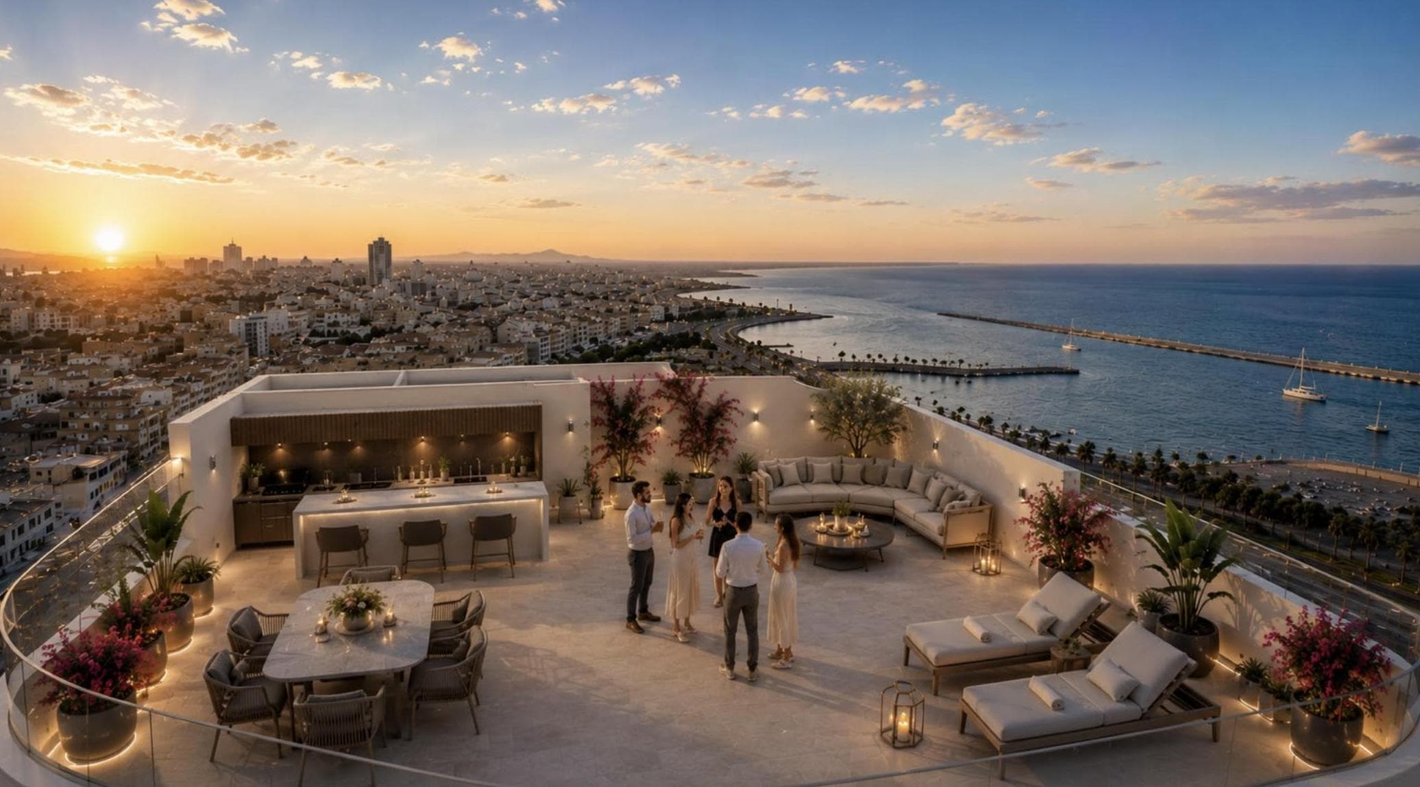 3-bedrooms apartments in Larnaca, Cyprus.