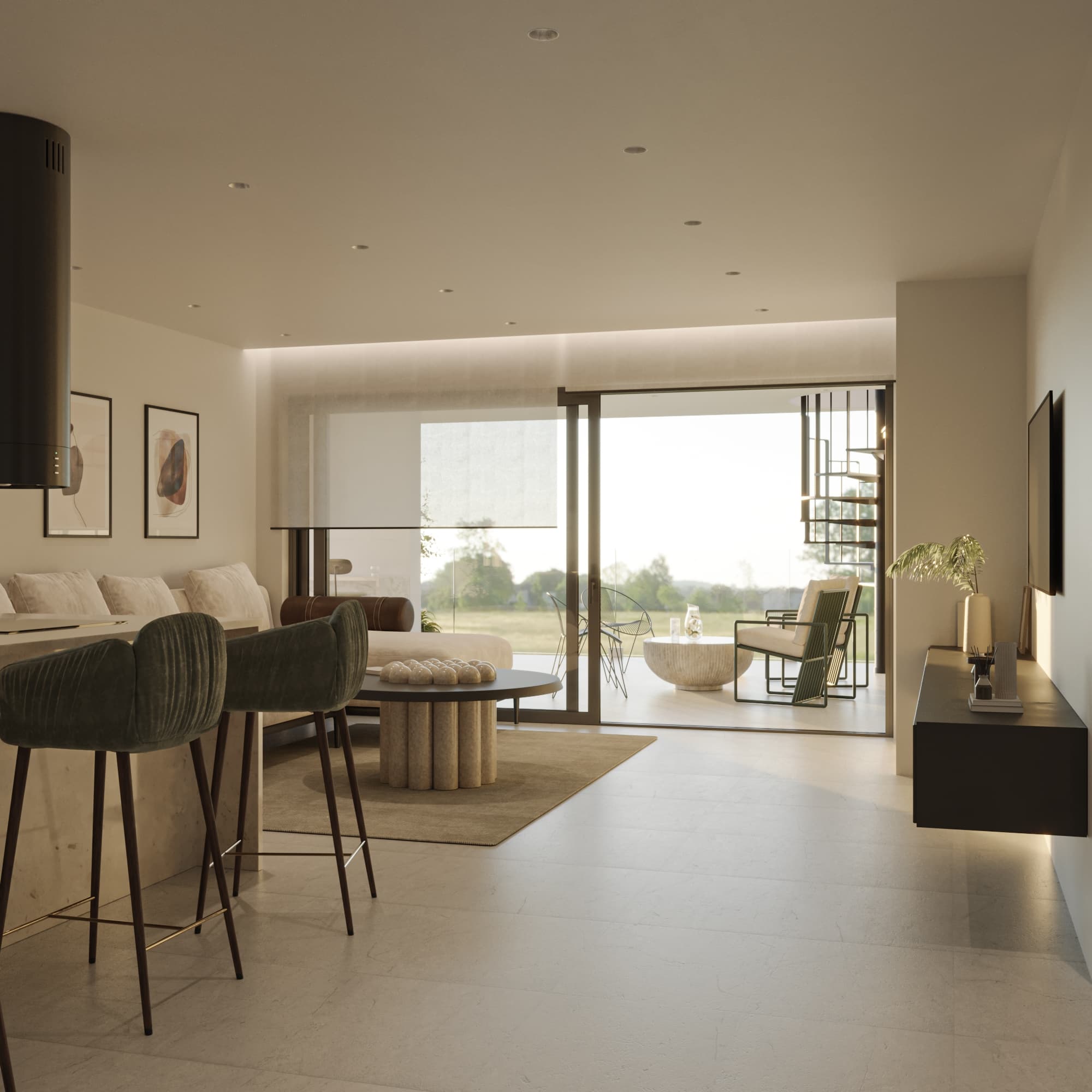 2-bedrooms apartments in Nicosia, Cyprus.