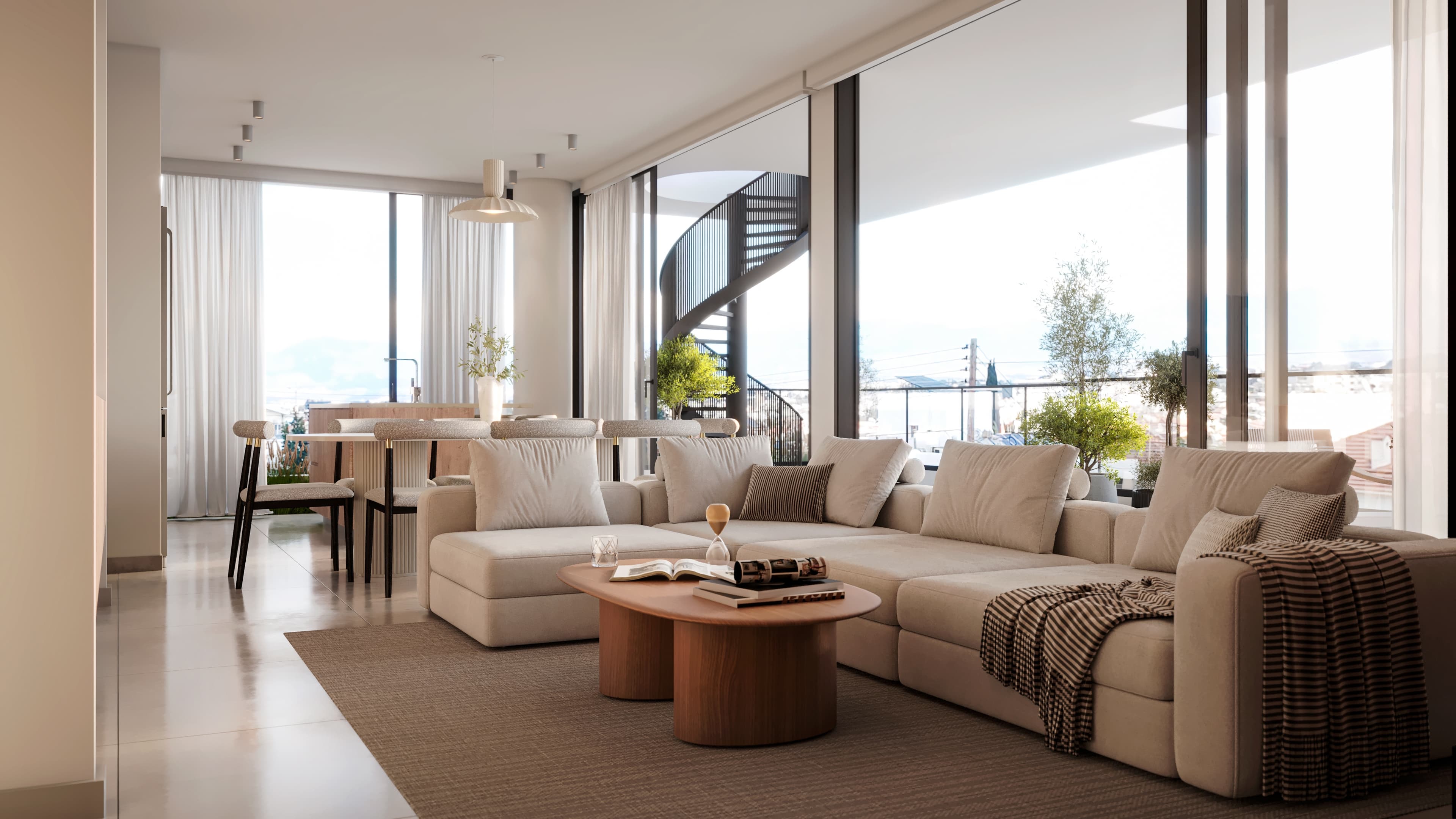 2-bedrooms apartments in Nicosia, Cyprus.