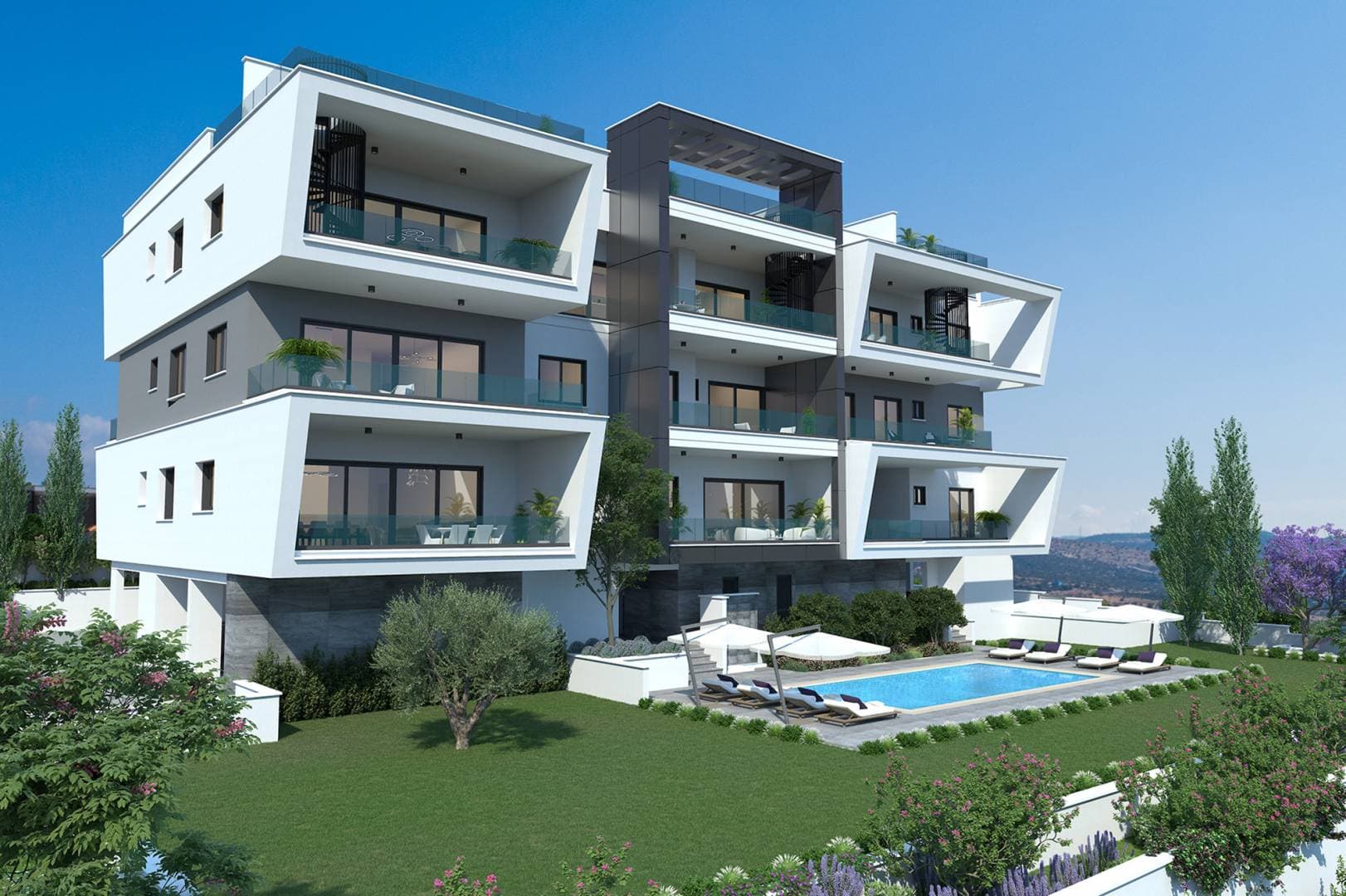 2-bedrooms apartments in Limassol, Cyprus.