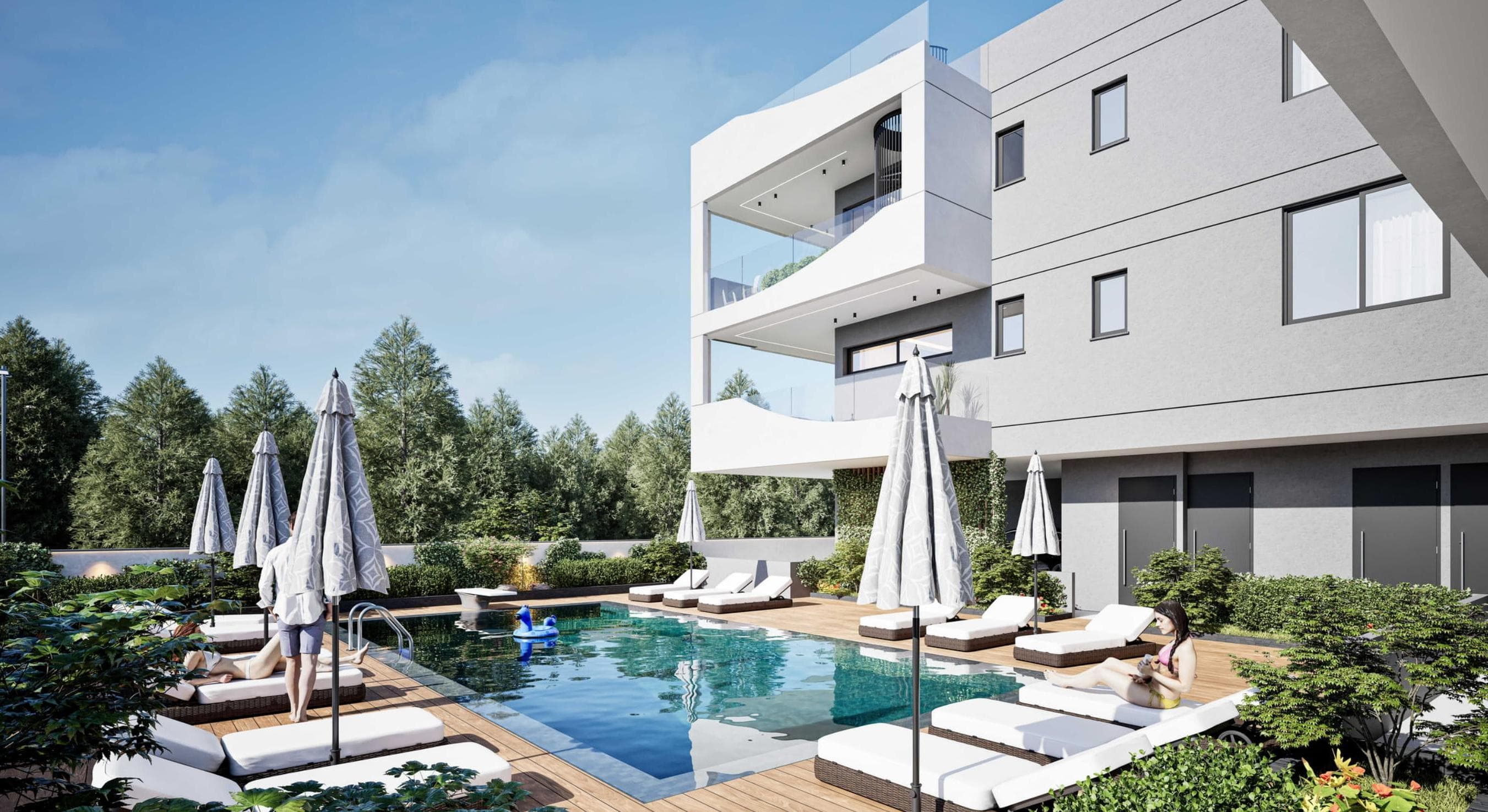 2-bedrooms apartments in Larnaca, Cyprus.