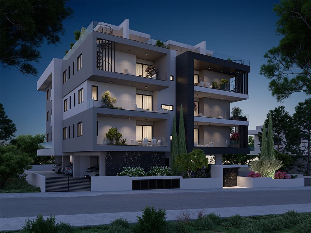 2-bedrooms apartments in Limassol, Cyprus.