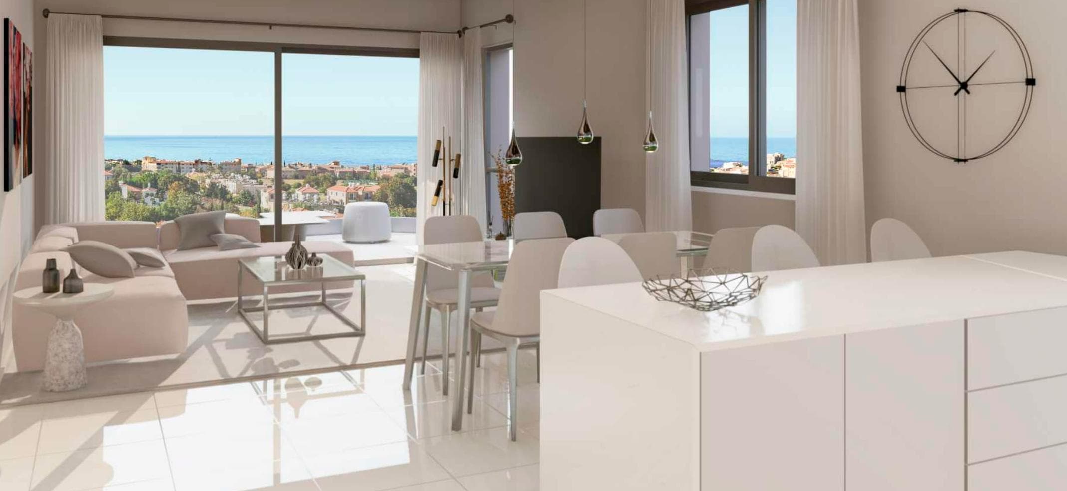 2-bedrooms apartments in Paphos, Cyprus.