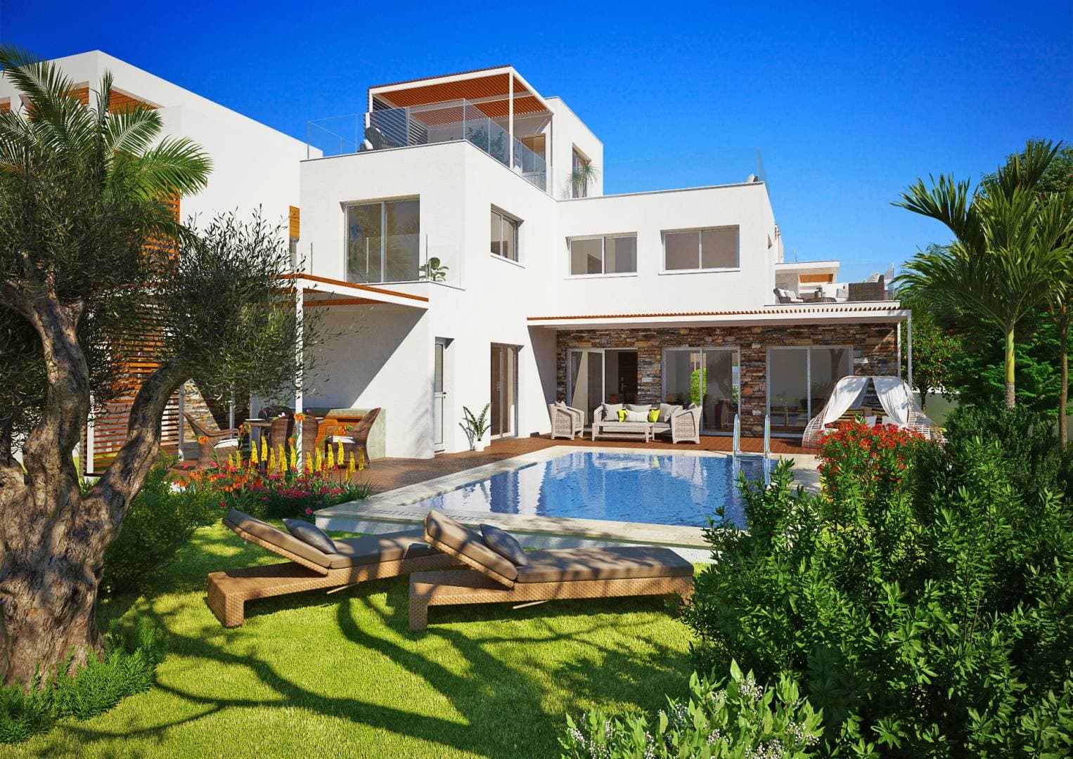 4-bedrooms house in Paphos, Cyprus.
