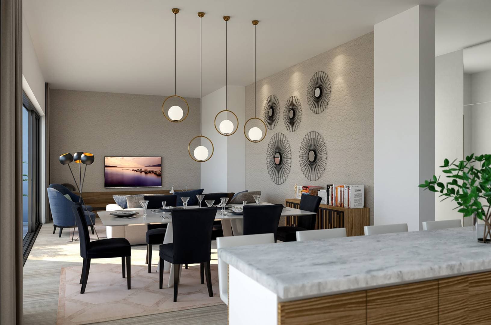 3-bedrooms apartments in Limassol, Cyprus.