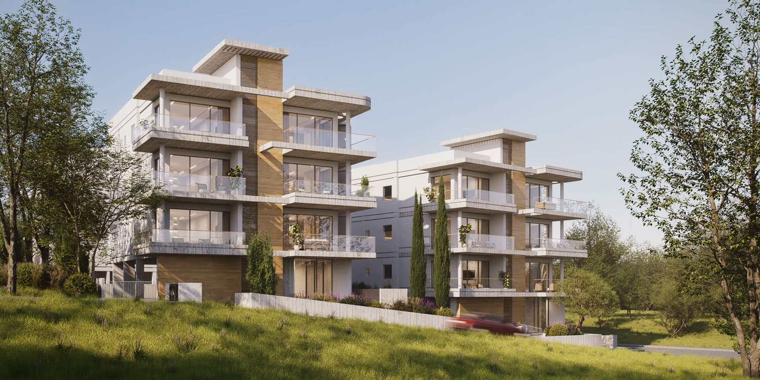 2-bedrooms apartments in Limassol, Cyprus.