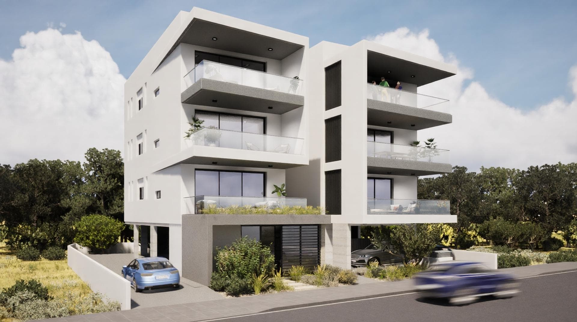 2-bedrooms apartments in Nicosia, Cyprus.