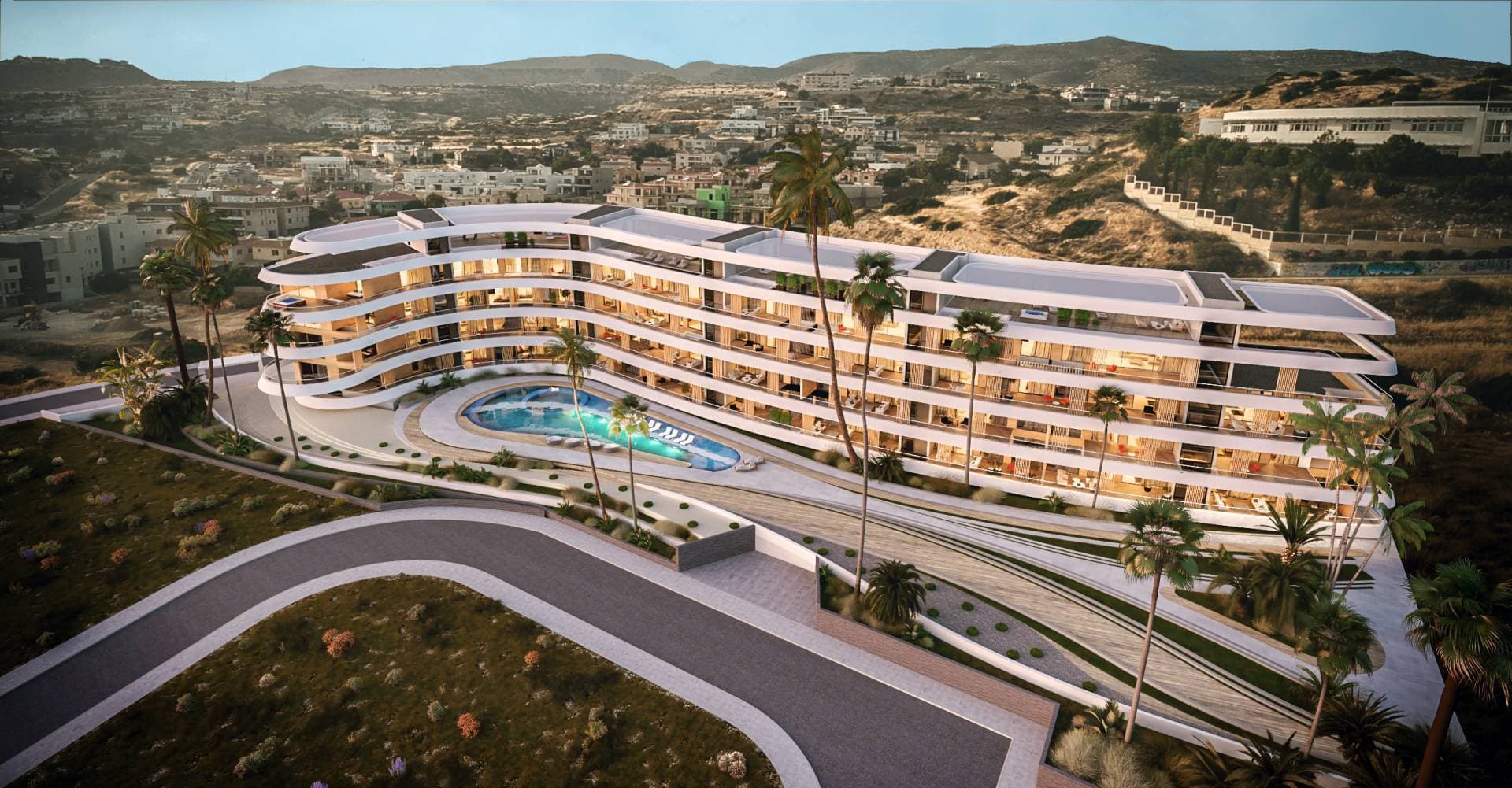 2-bedrooms apartments in Limassol, Cyprus.