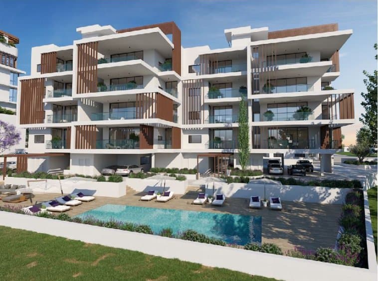 2-bedrooms apartments in Limassol, Cyprus.
