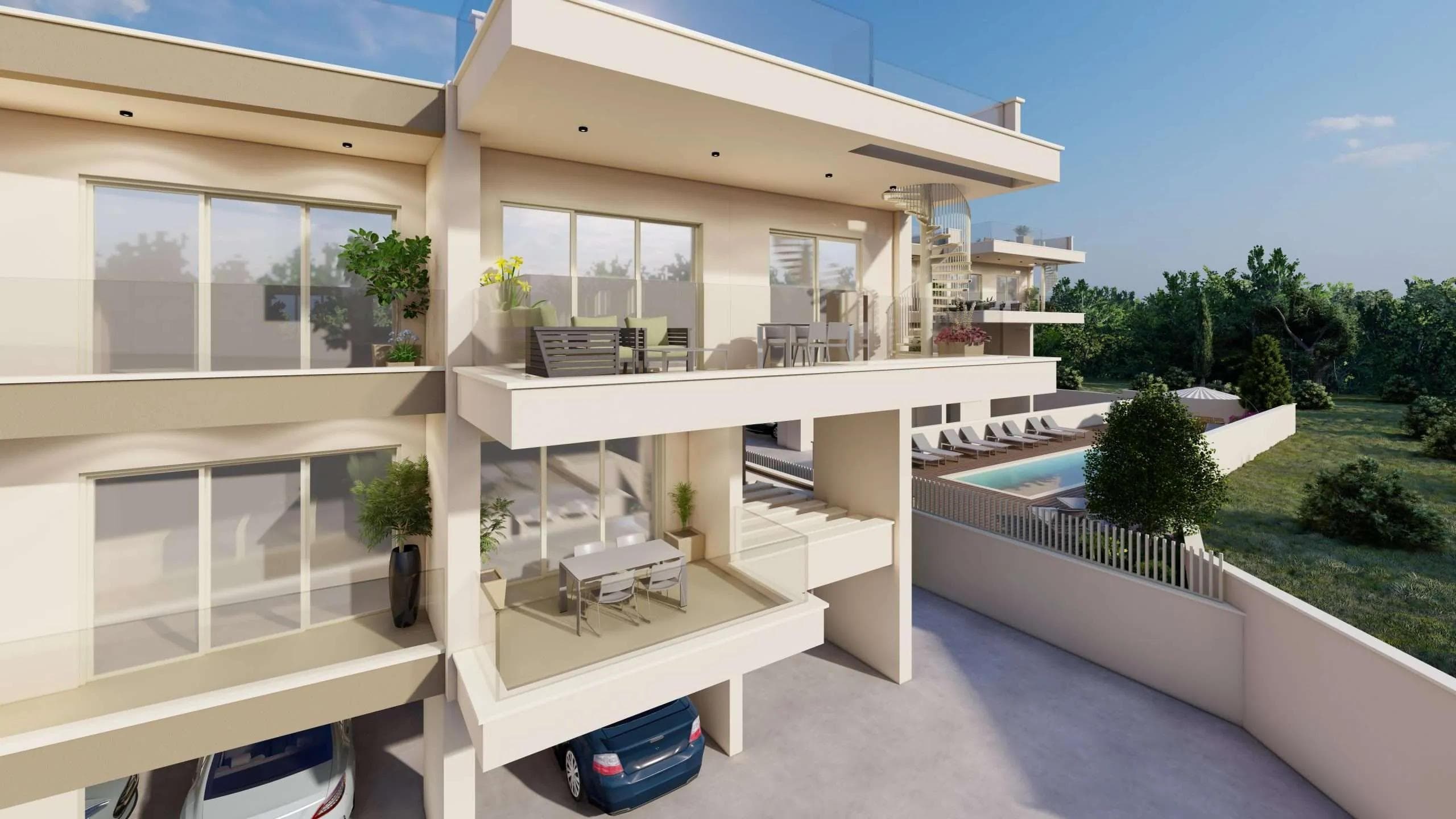 3-bedrooms apartments in Paphos, Cyprus.