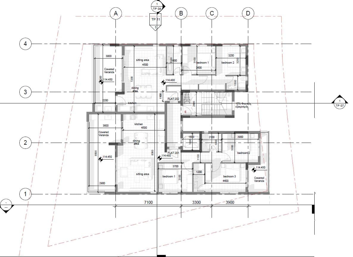 3-bedrooms apartments in Limassol, Cyprus.