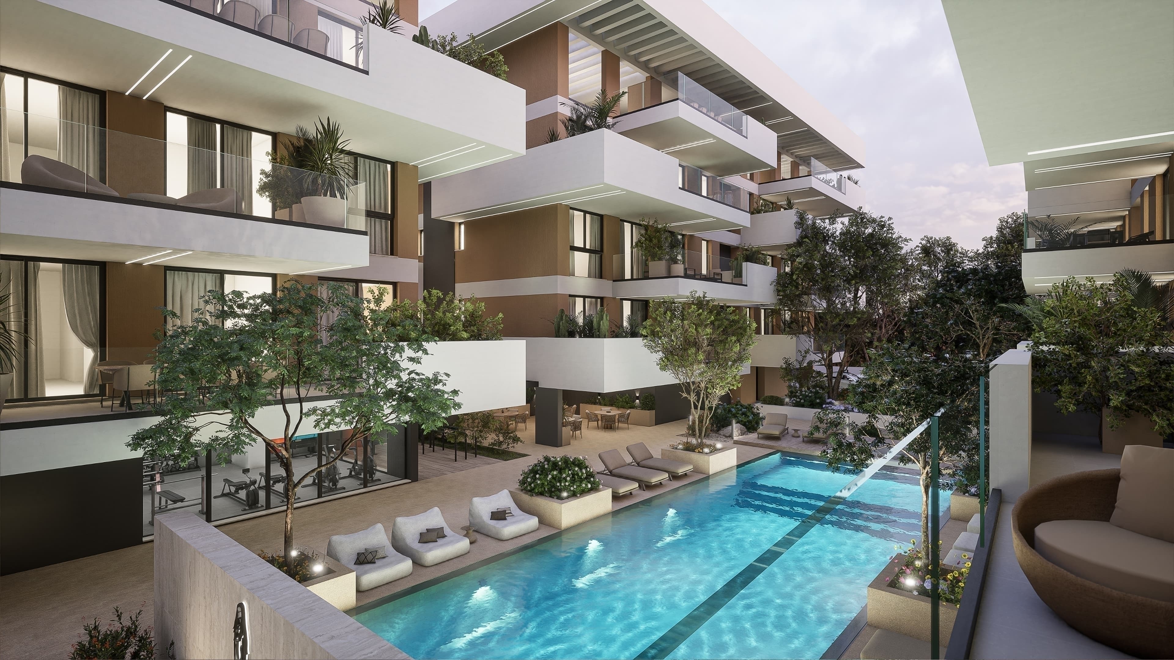 2-bedrooms apartments in Larnaca, Cyprus.