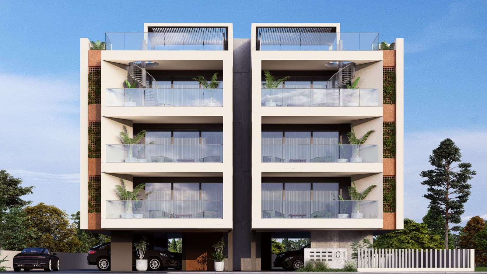 2-bedrooms apartments in Larnaca, Cyprus.
