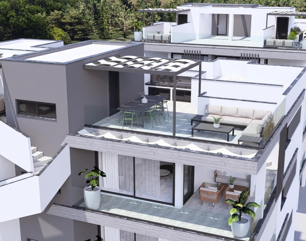 2-bedrooms apartments in Limassol, Cyprus.