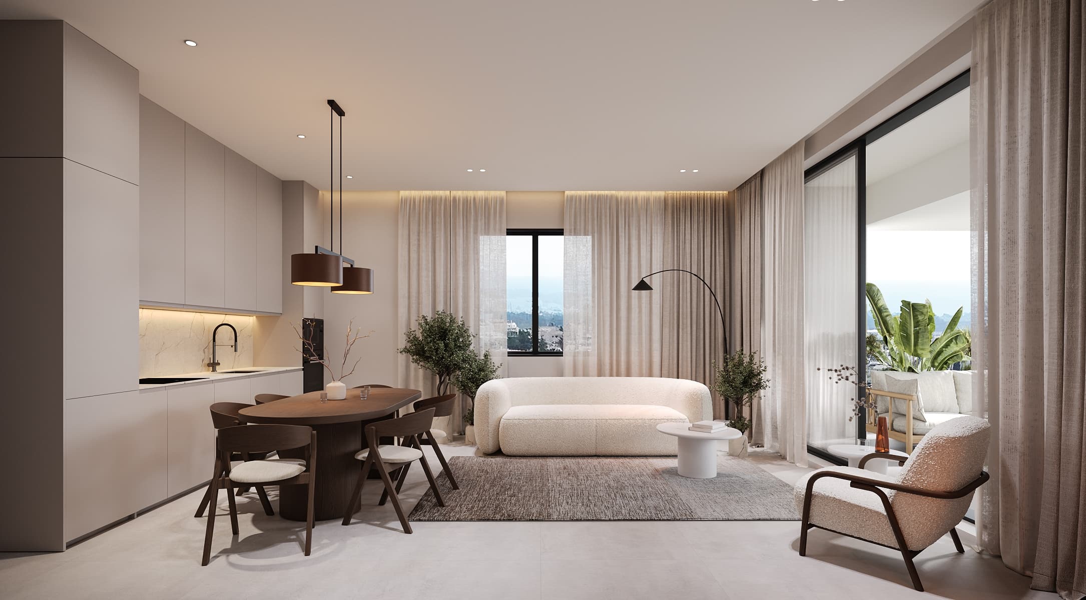 2-bedrooms apartments in Paphos, Cyprus.