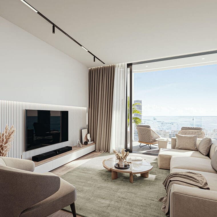 2-bedrooms apartments in Limassol, Cyprus.