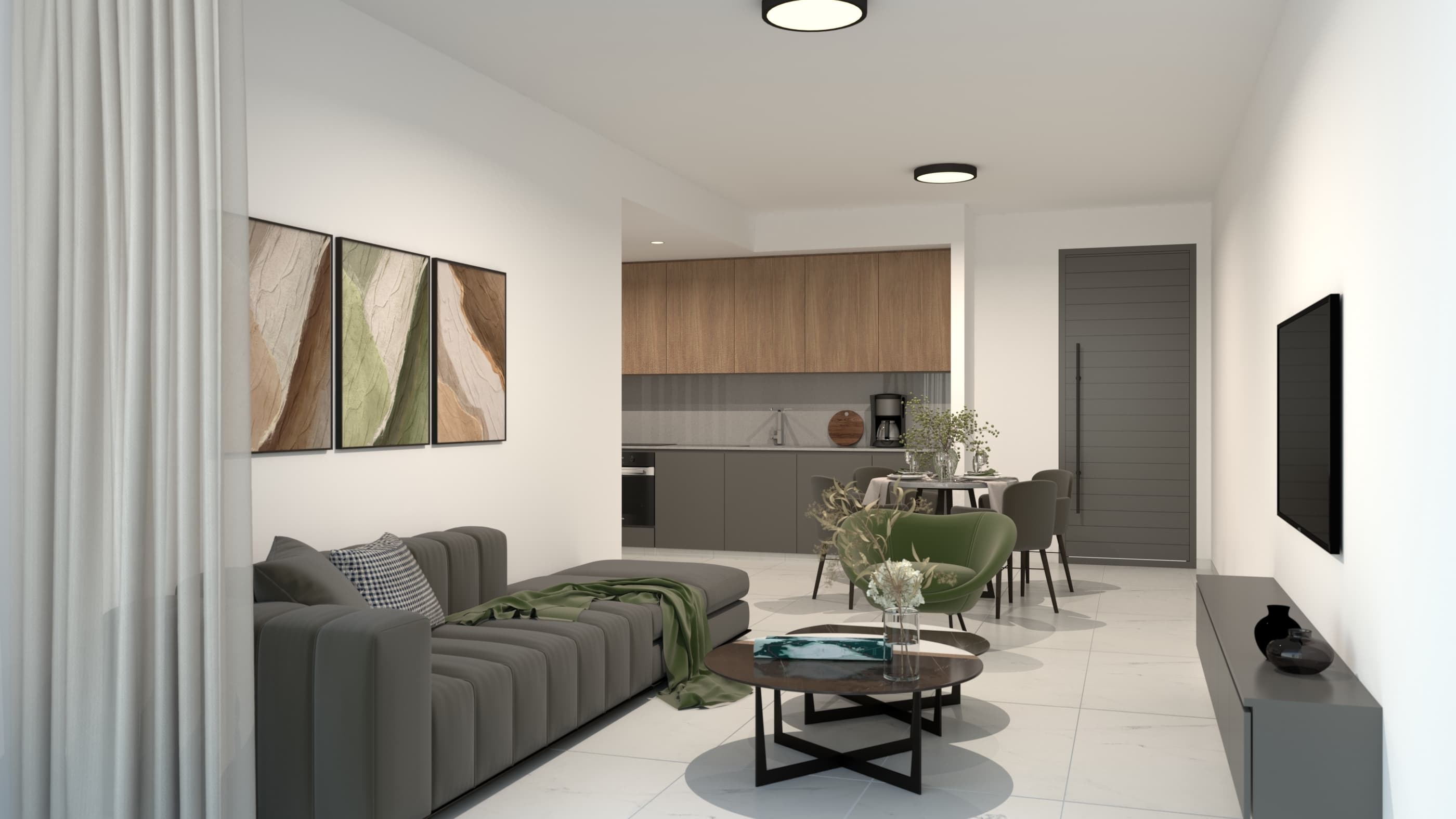 2-bedrooms apartments in Paphos, Cyprus.