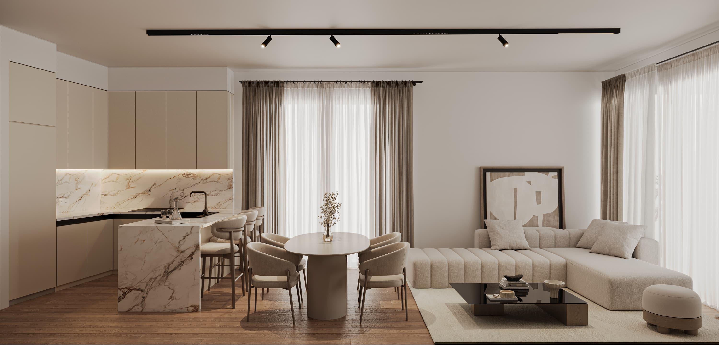 2-bedrooms apartments in Limassol, Cyprus.