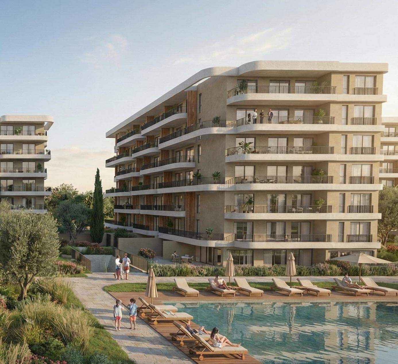 2-bedrooms apartments in Larnaca, Cyprus.