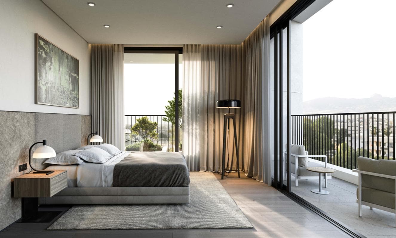 2-bedrooms apartments in Nicosia, Cyprus.
