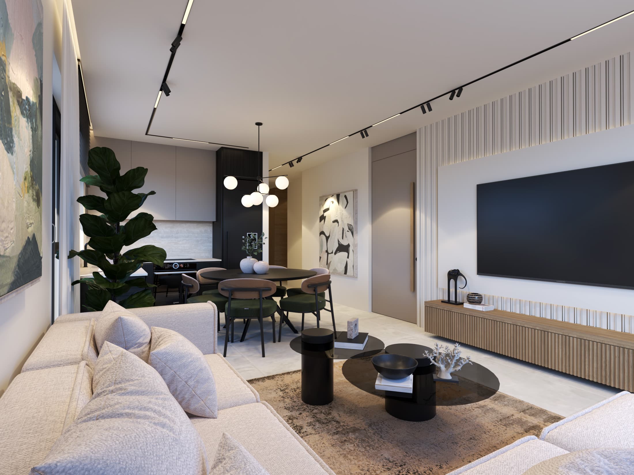 2-bedrooms apartments in Nicosia, Cyprus.