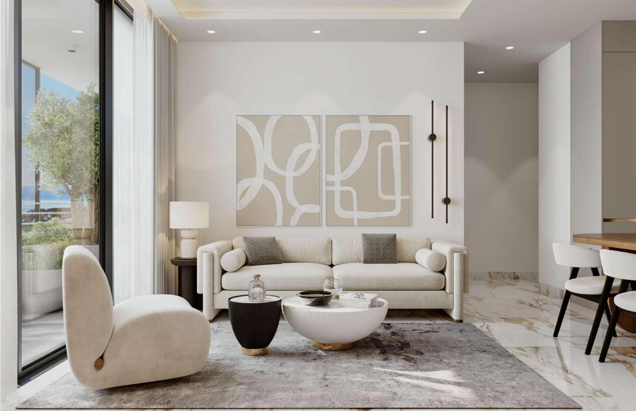 2-bedrooms apartments in Larnaca, Cyprus.