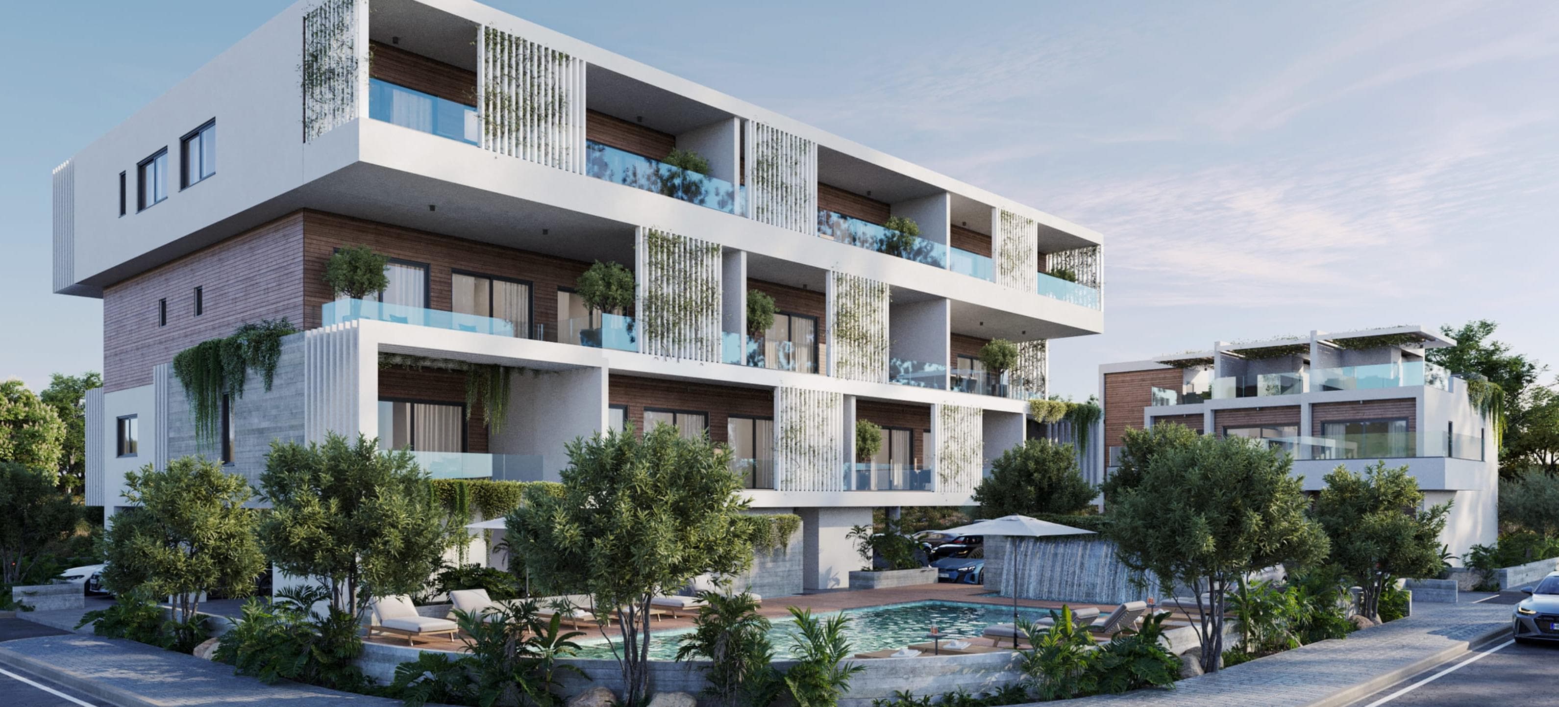 2-bedrooms apartments in Paphos, Cyprus.