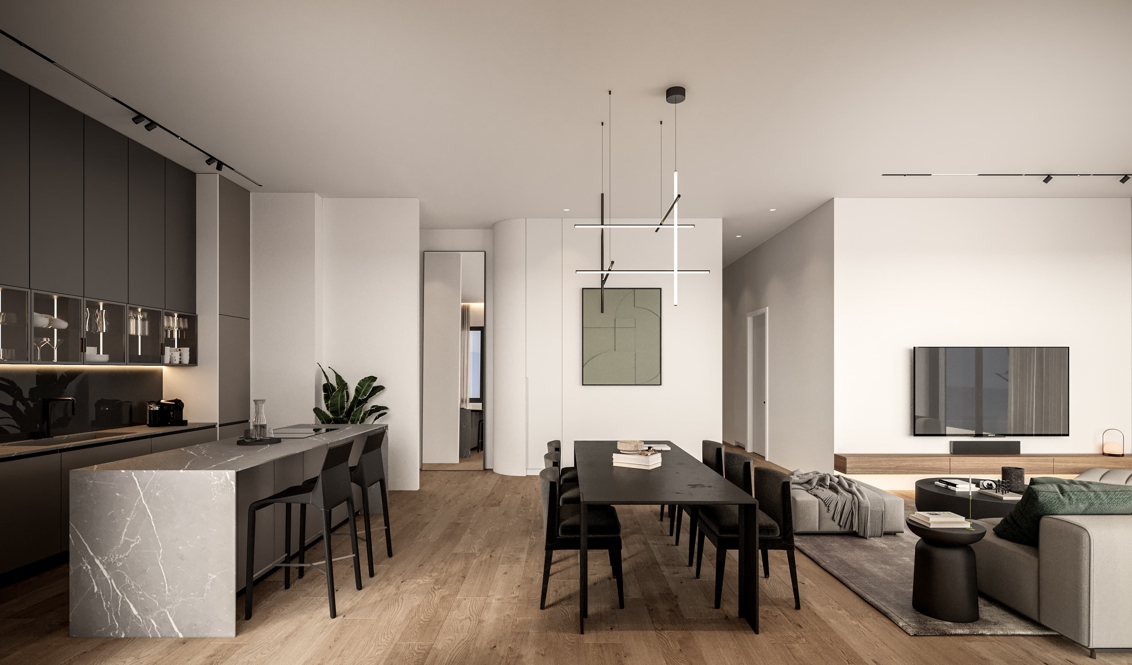 3-bedrooms apartments in Nicosia, Cyprus.