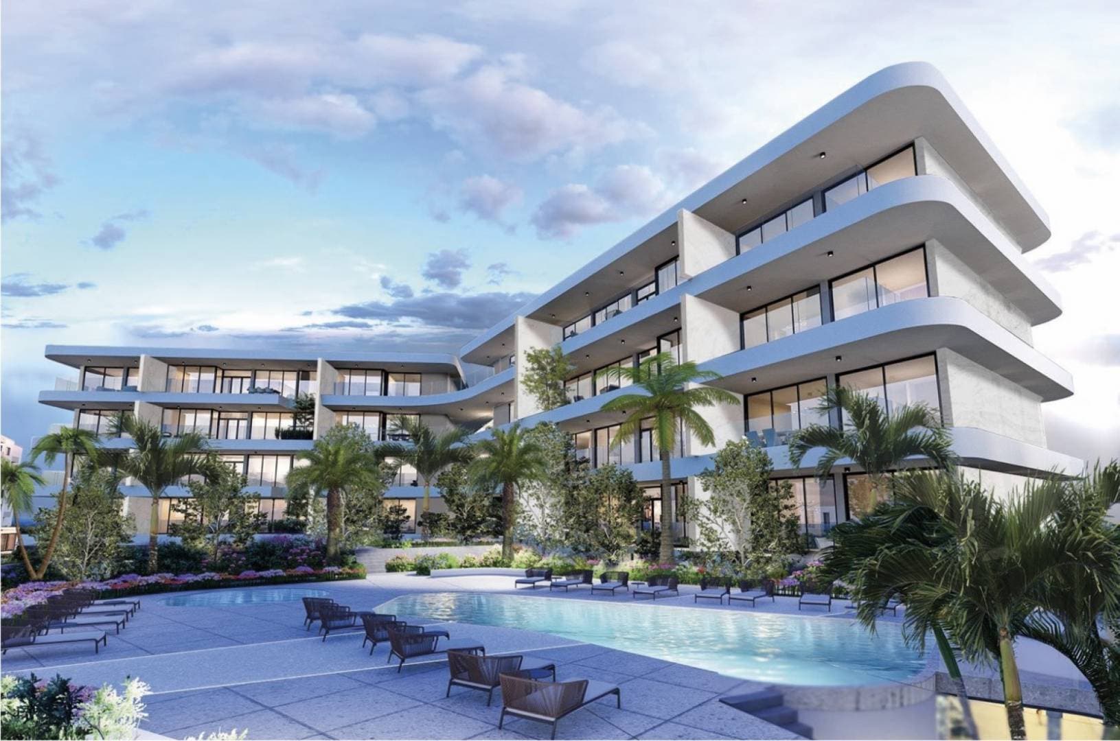 2-bedrooms apartments in Limassol, Cyprus.