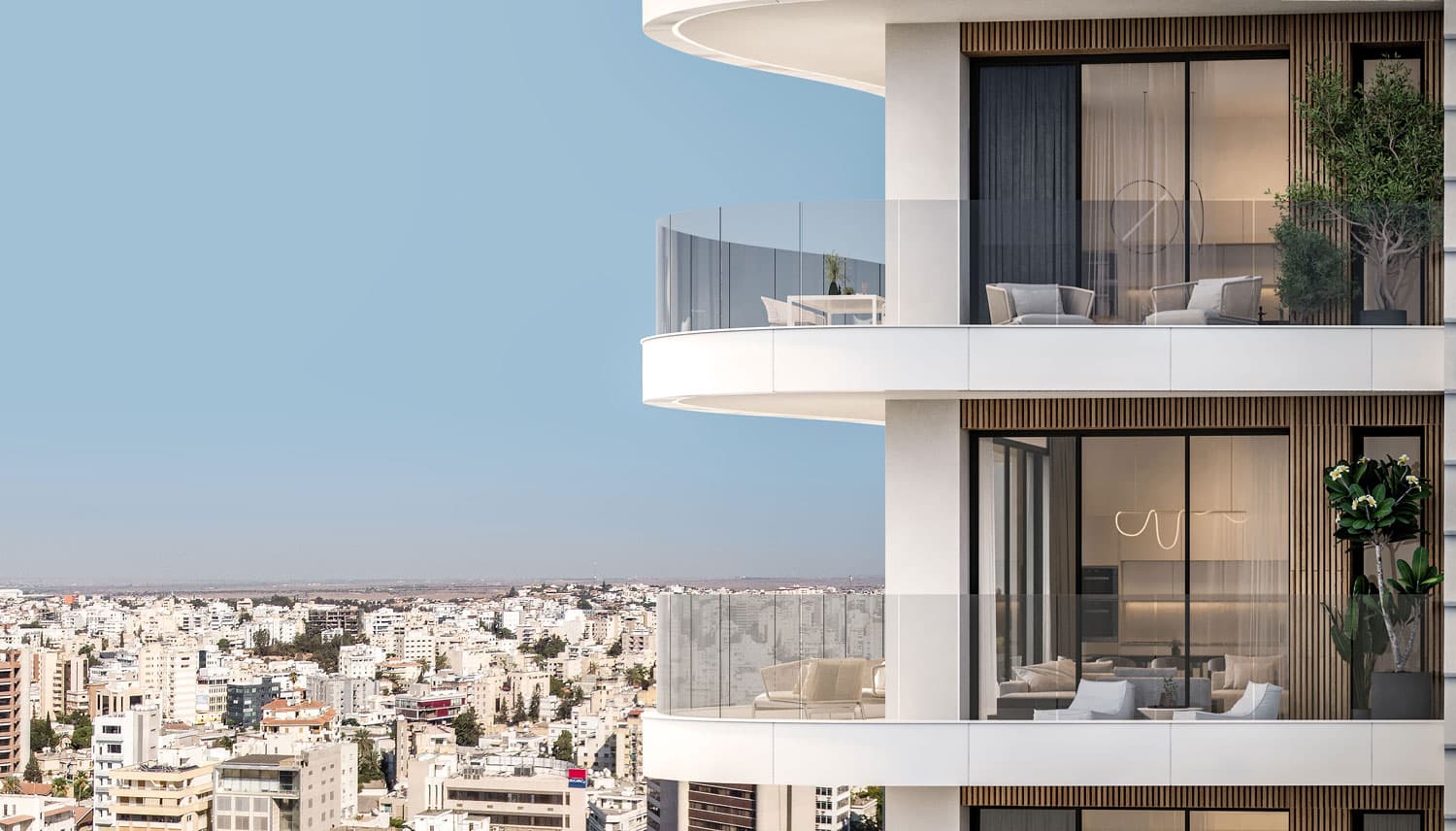 3-bedrooms apartments in Nicosia, Cyprus.