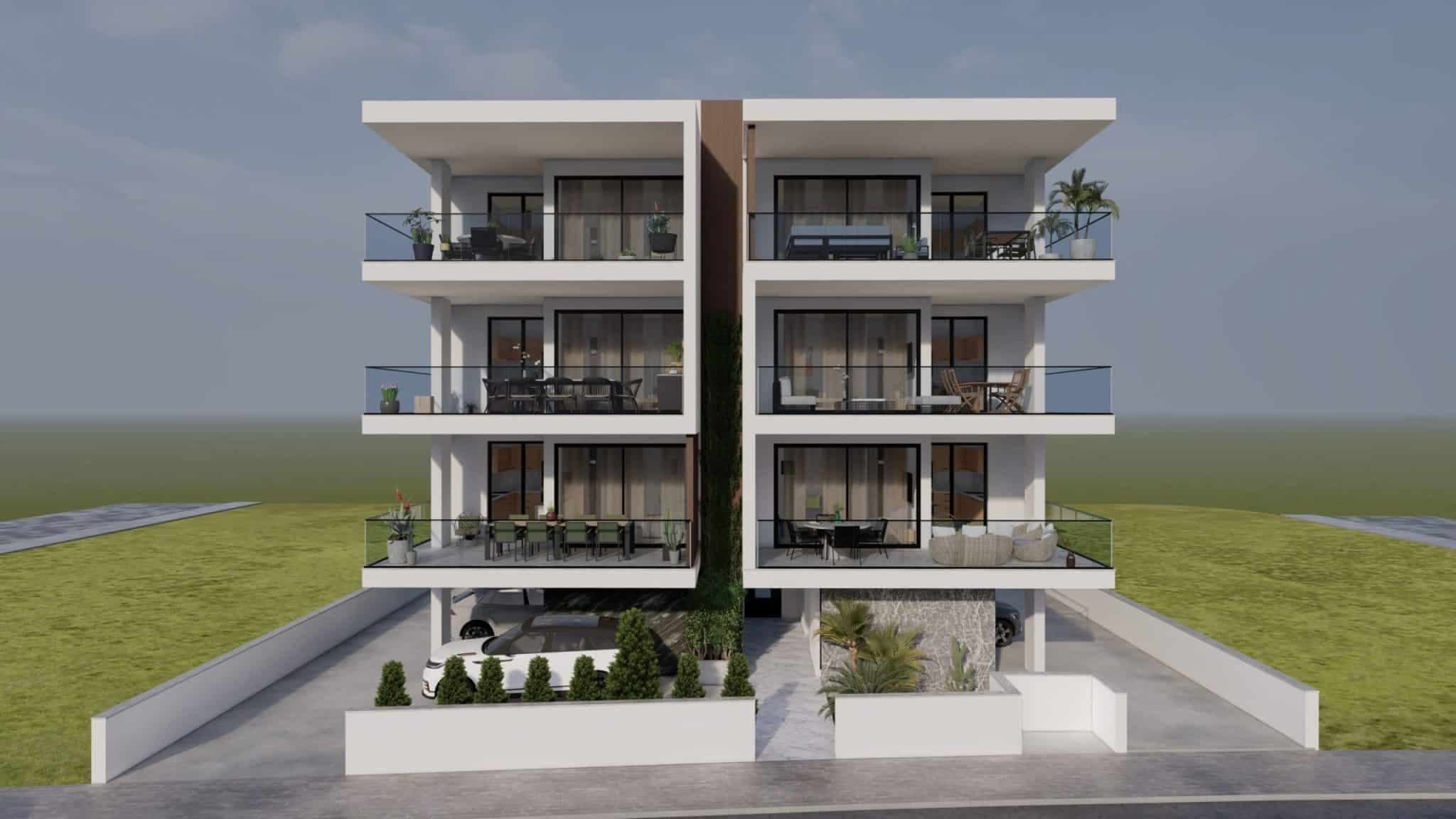 2-bedrooms apartments in Nicosia, Cyprus.