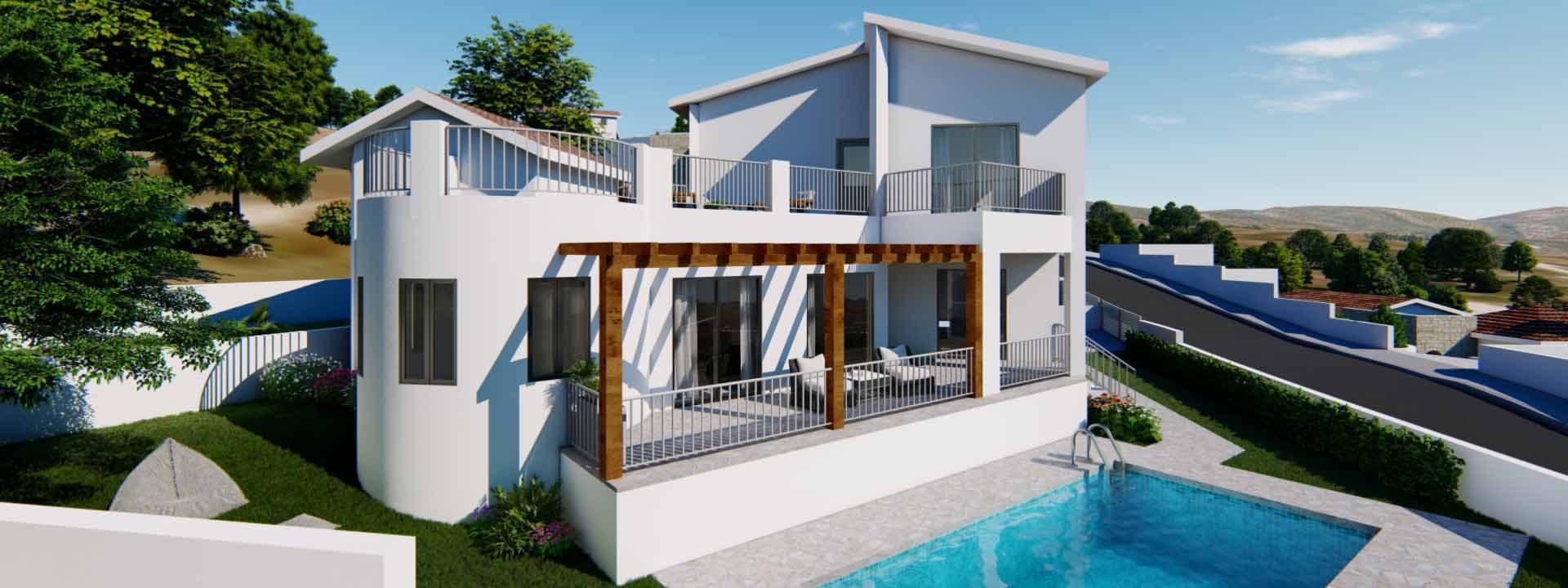 3-bedrooms house in Paphos, Cyprus.