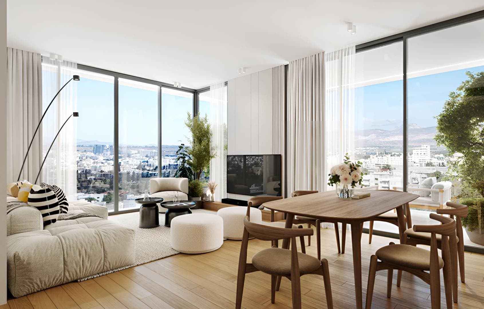 2-bedrooms apartments in Nicosia, Cyprus.