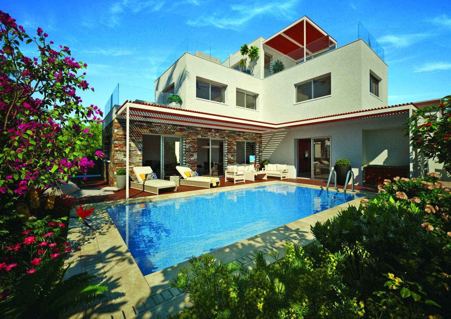 4-bedrooms house in Paphos, Cyprus.