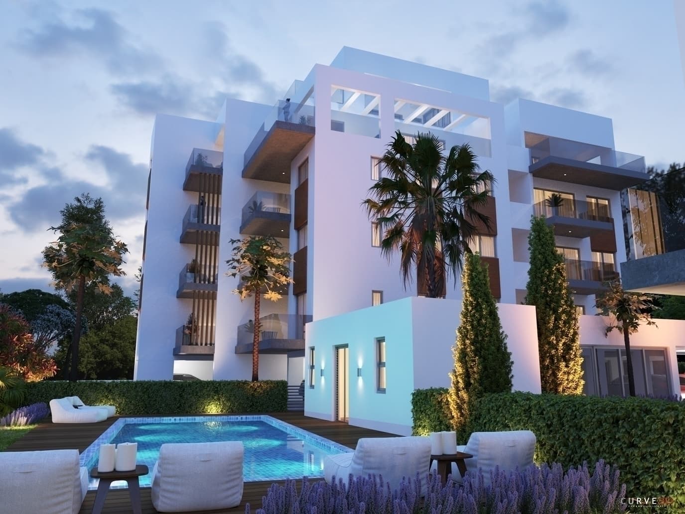 3-bedrooms apartments in Limassol, Cyprus.