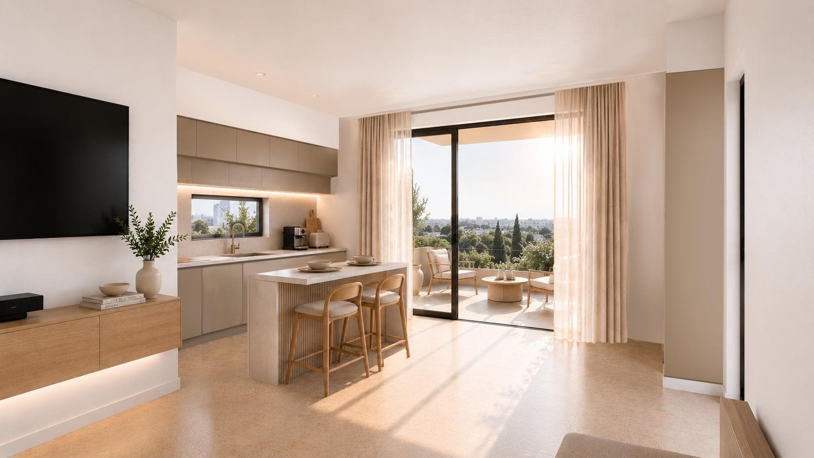 2-bedrooms apartments in Limassol, Cyprus.
