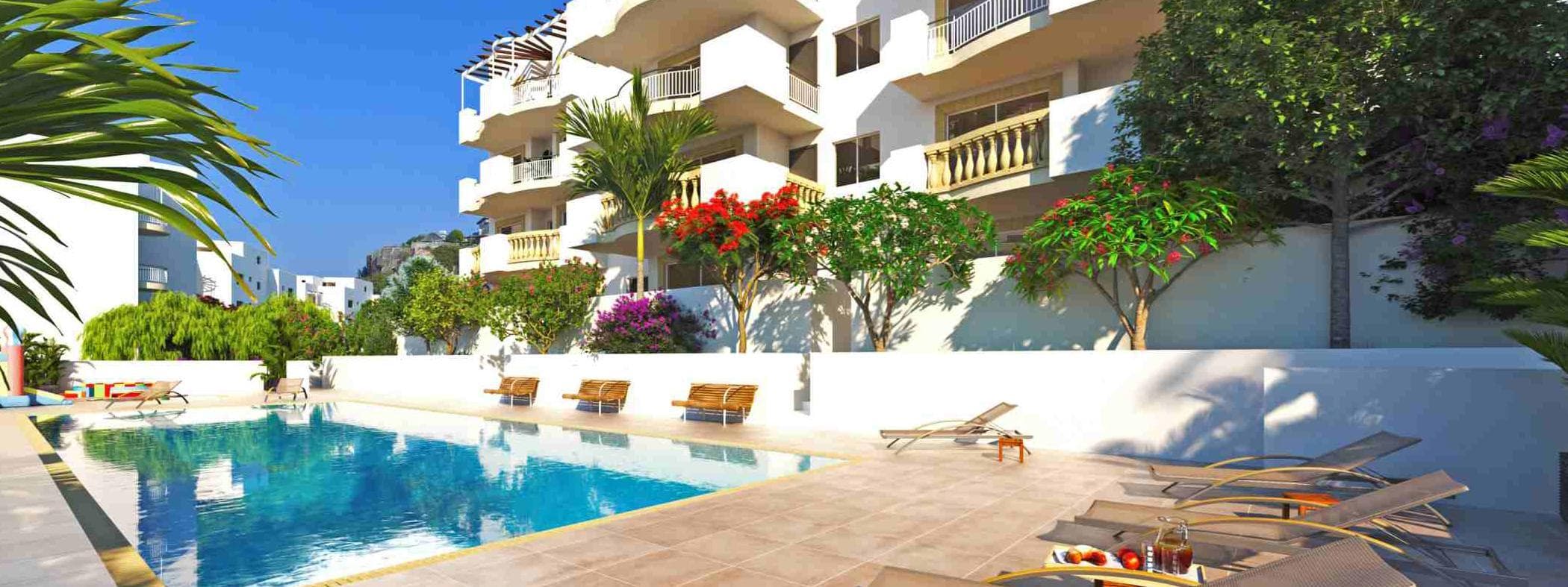 2-bedrooms apartments in Paphos, Cyprus.