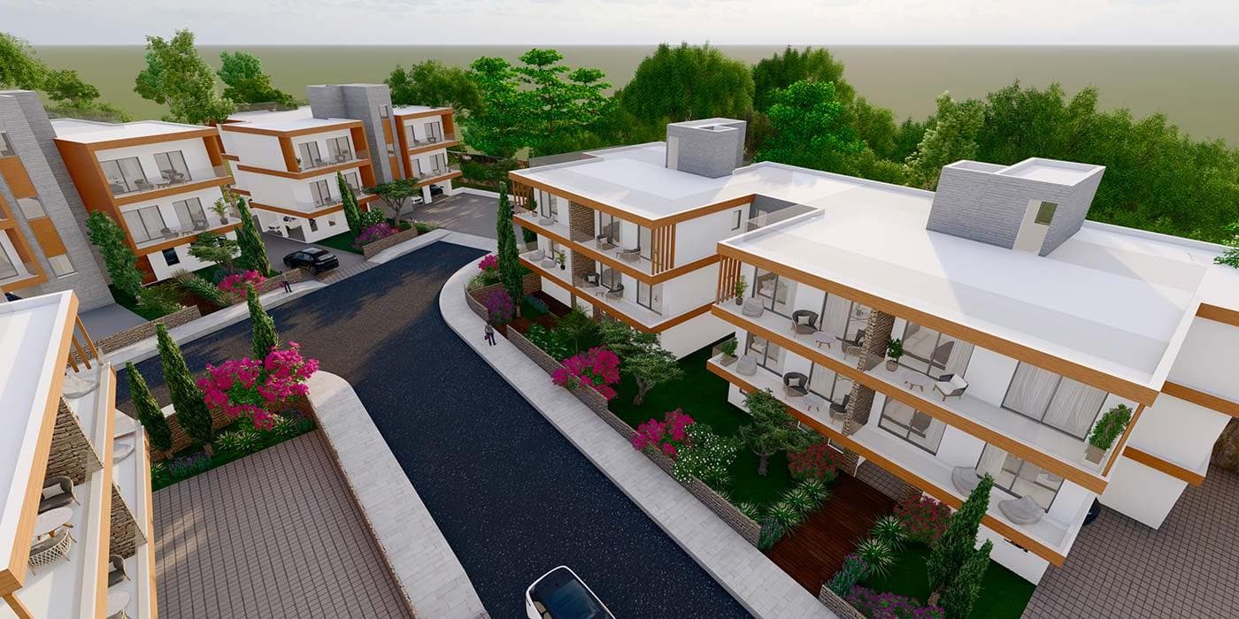 2-bedrooms apartments in Paphos, Cyprus.