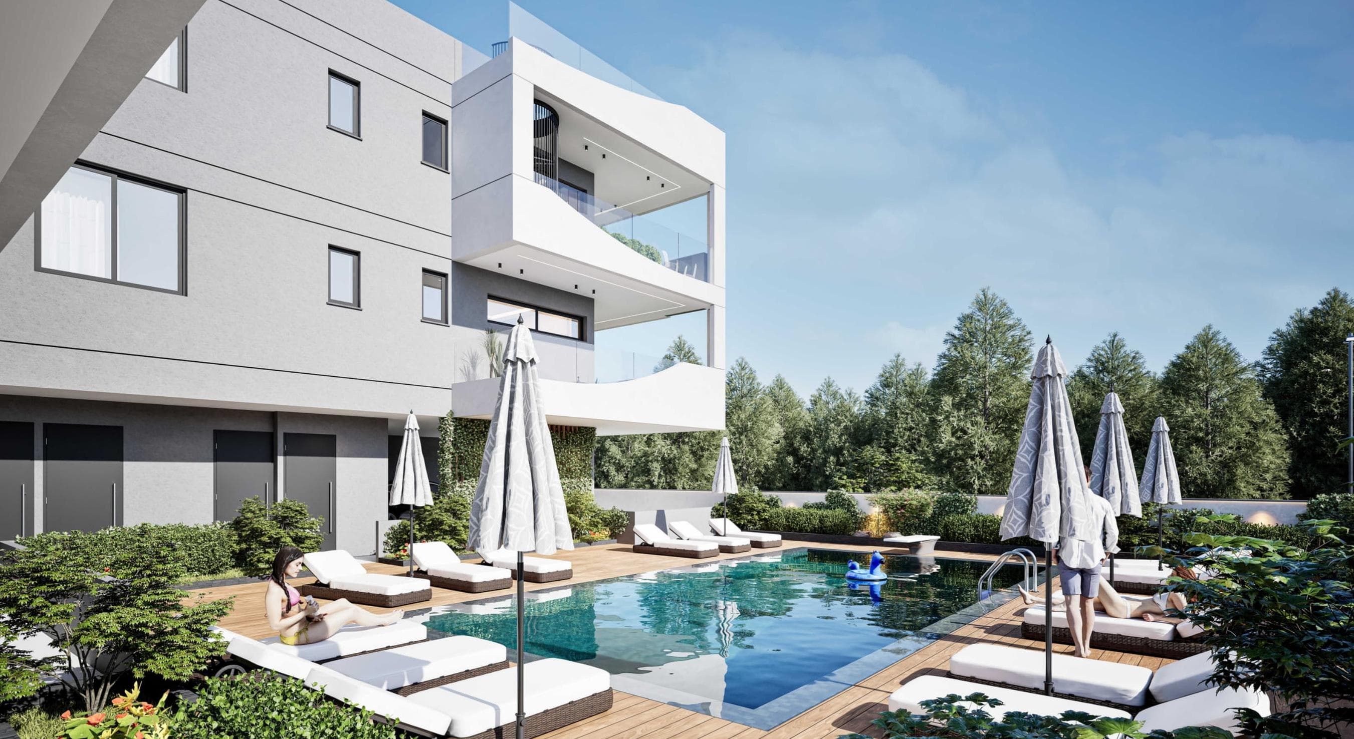 2-bedrooms apartments in Larnaca, Cyprus.