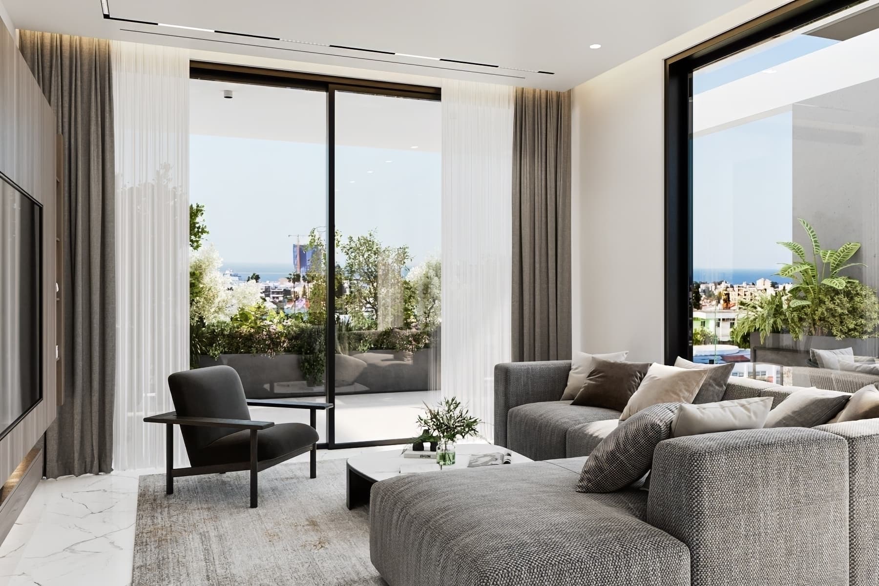 3-bedrooms apartments in Limassol, Cyprus.