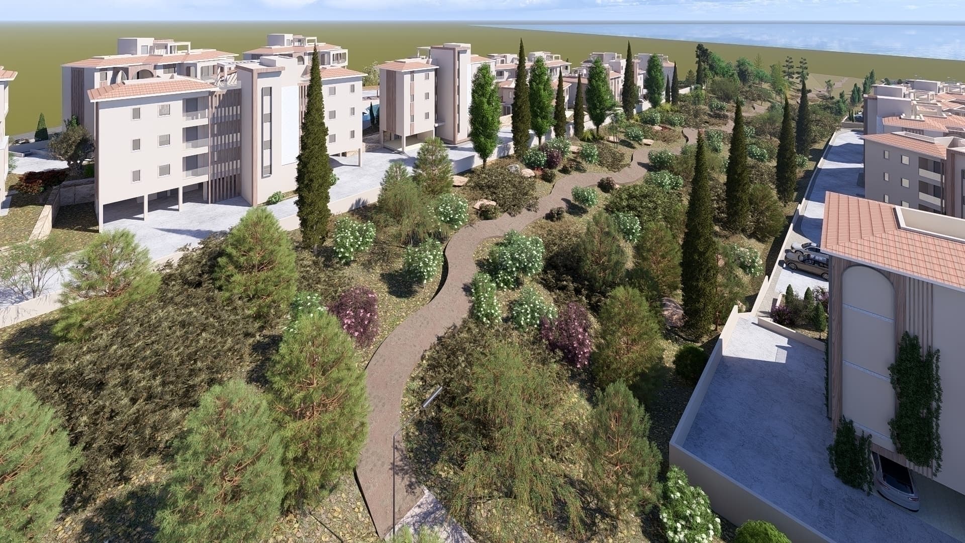 2-bedrooms apartments in Paphos, Cyprus.