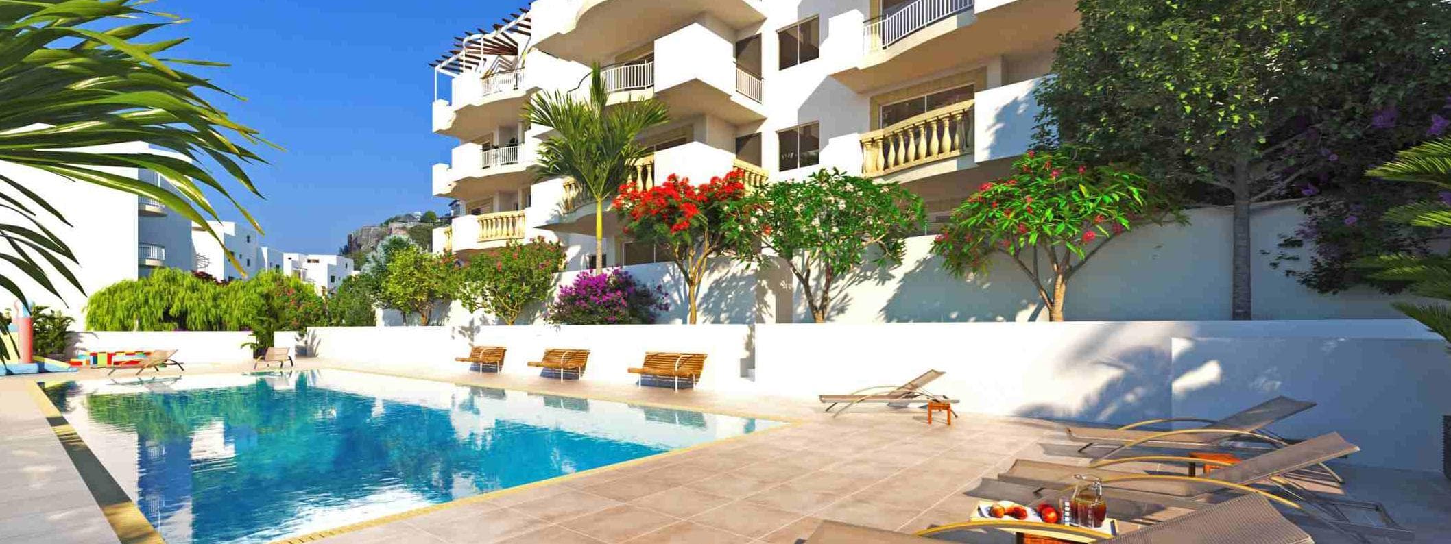 3-bedrooms apartments in Paphos, Cyprus.