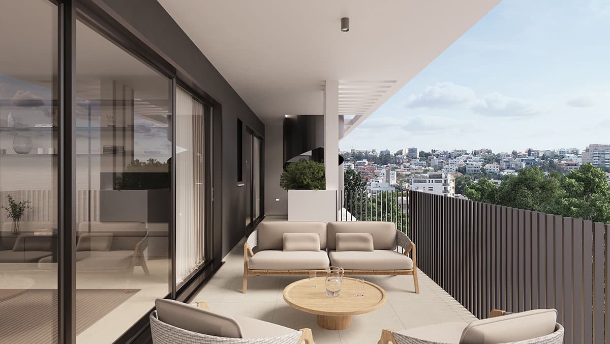 2-bedrooms apartments in Nicosia, Cyprus.