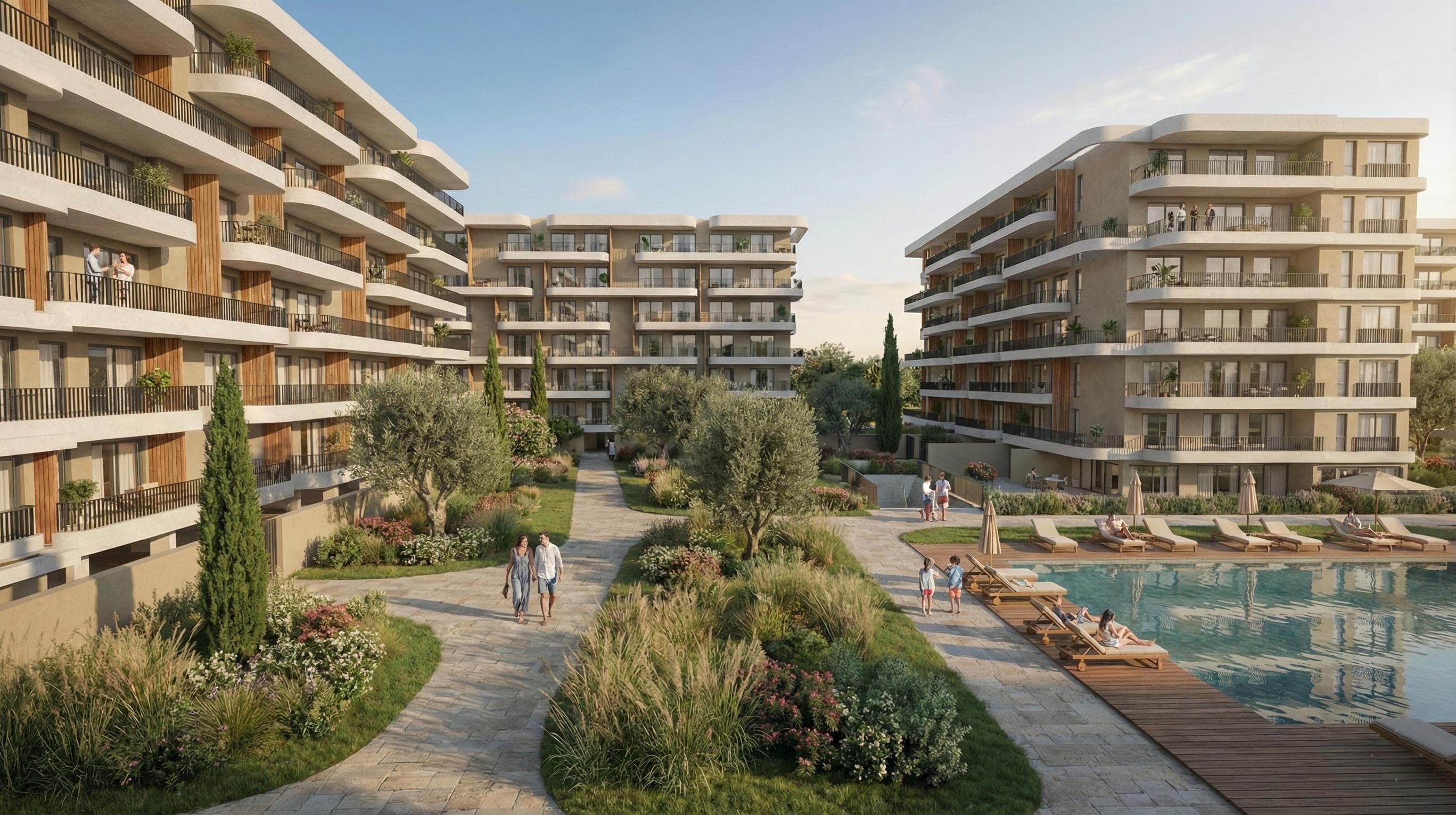 1-bedrooms apartments in Larnaca, Cyprus.