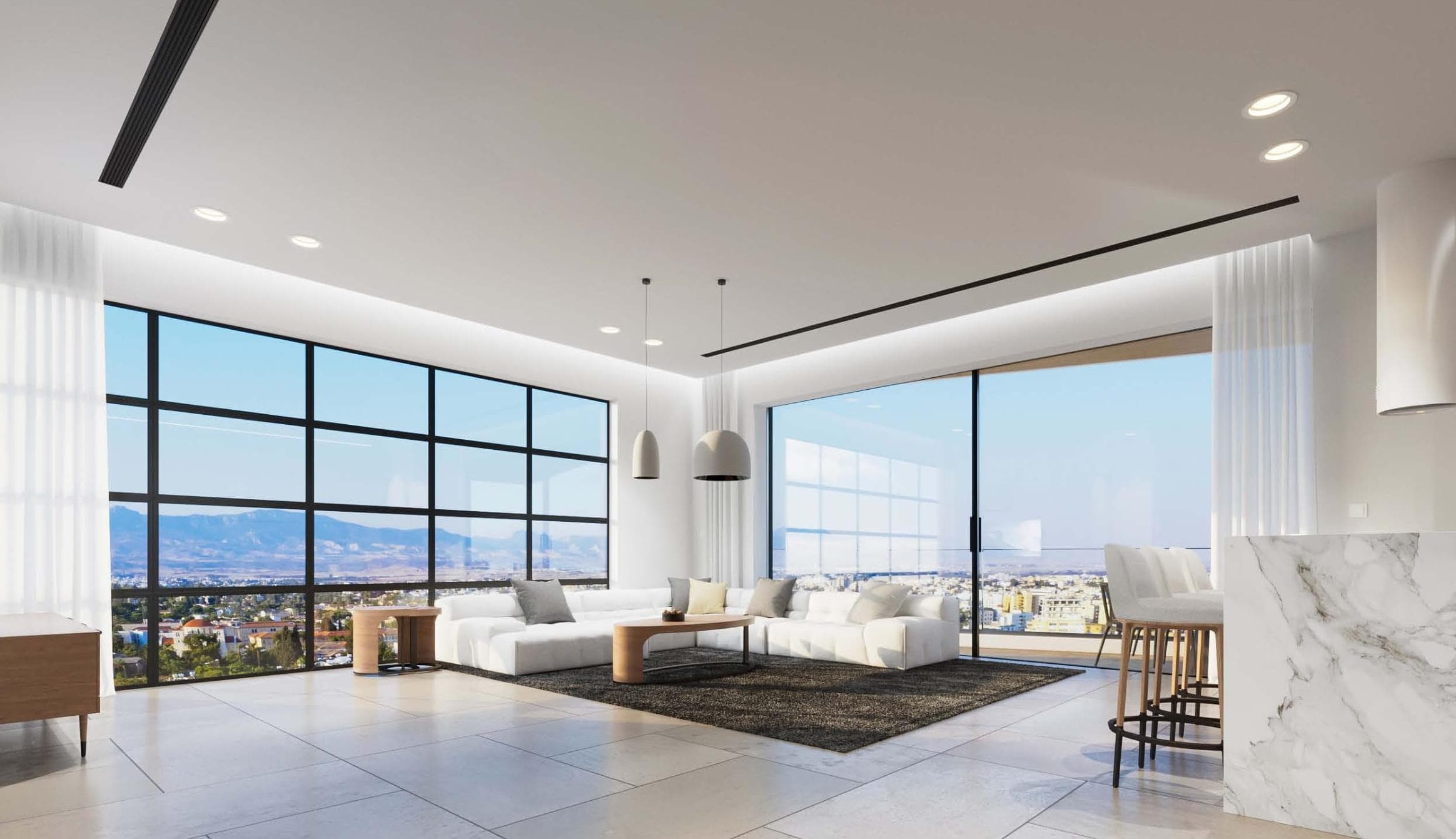 3-bedrooms apartments in Nicosia, Cyprus.